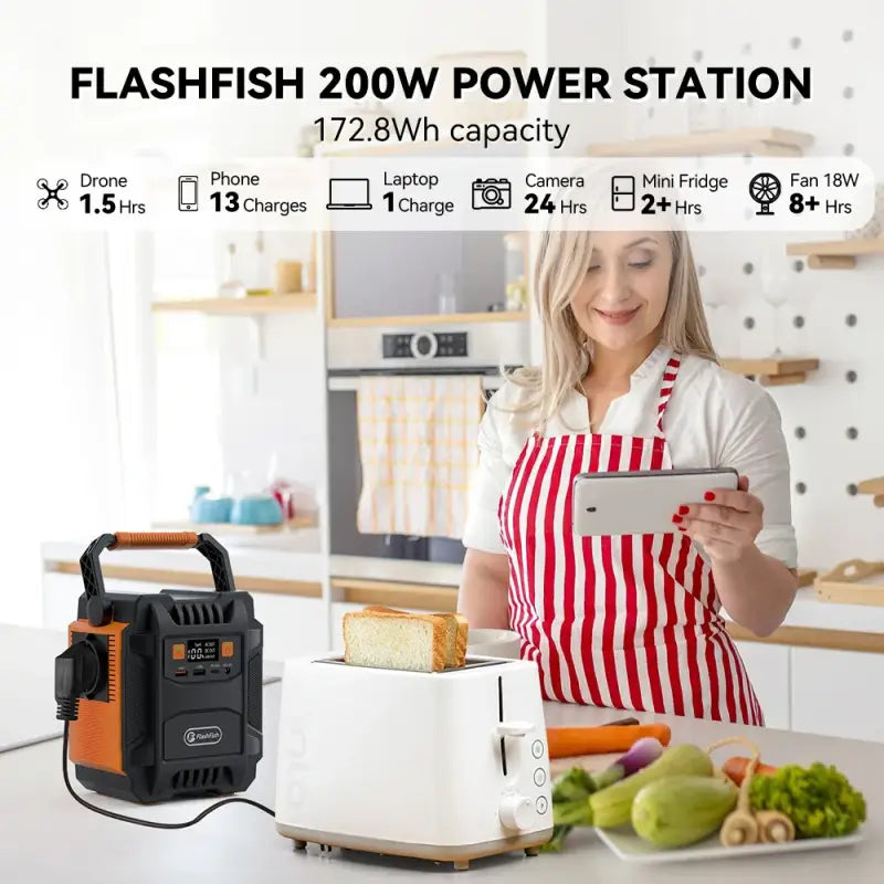 Flashfish 200W Solar Generator - 电池
