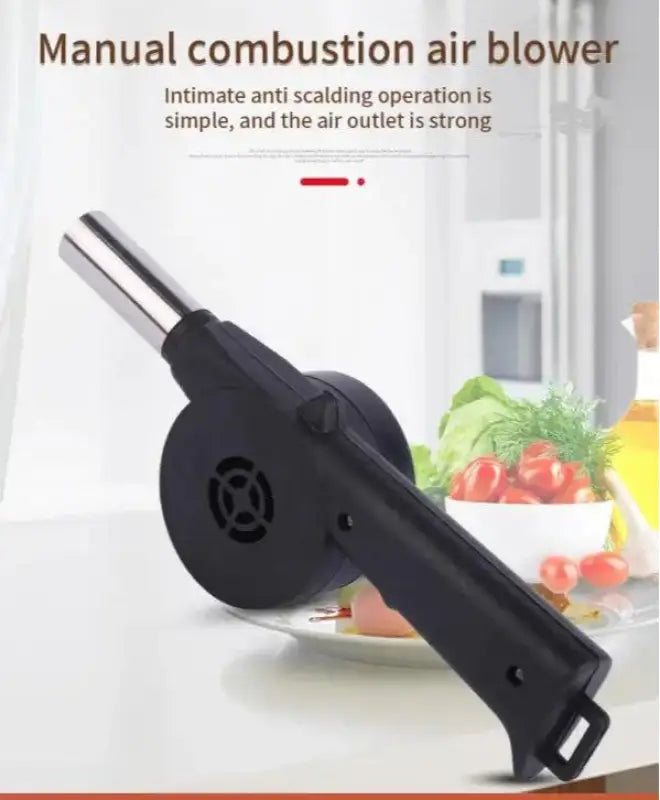 Hand-cranked Air Blower for BBQs - CHINA / Black