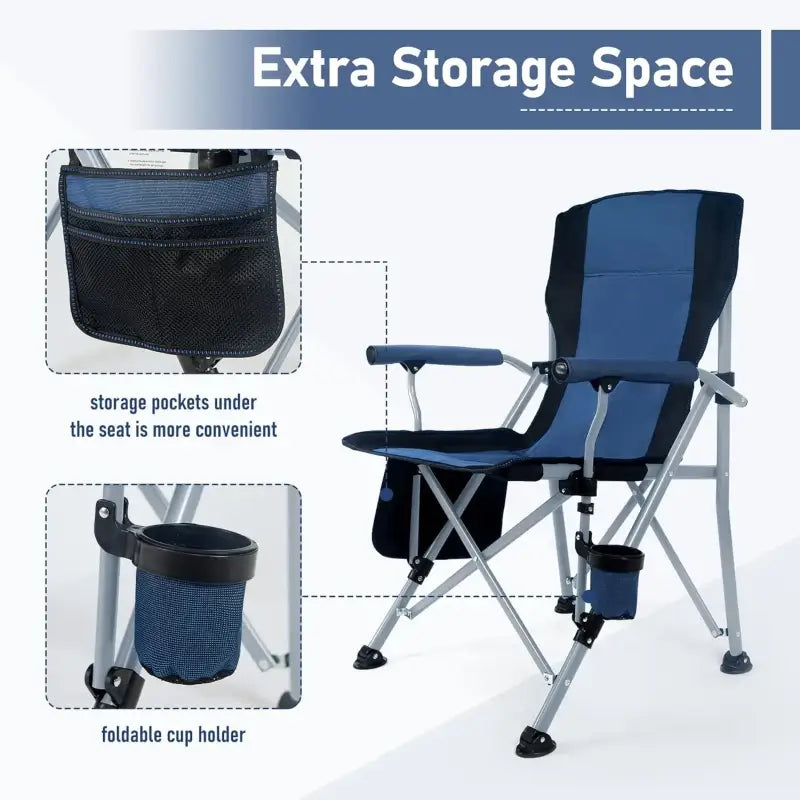 Heavy Duty Folding Camping Chair - Blue - 折叠椅