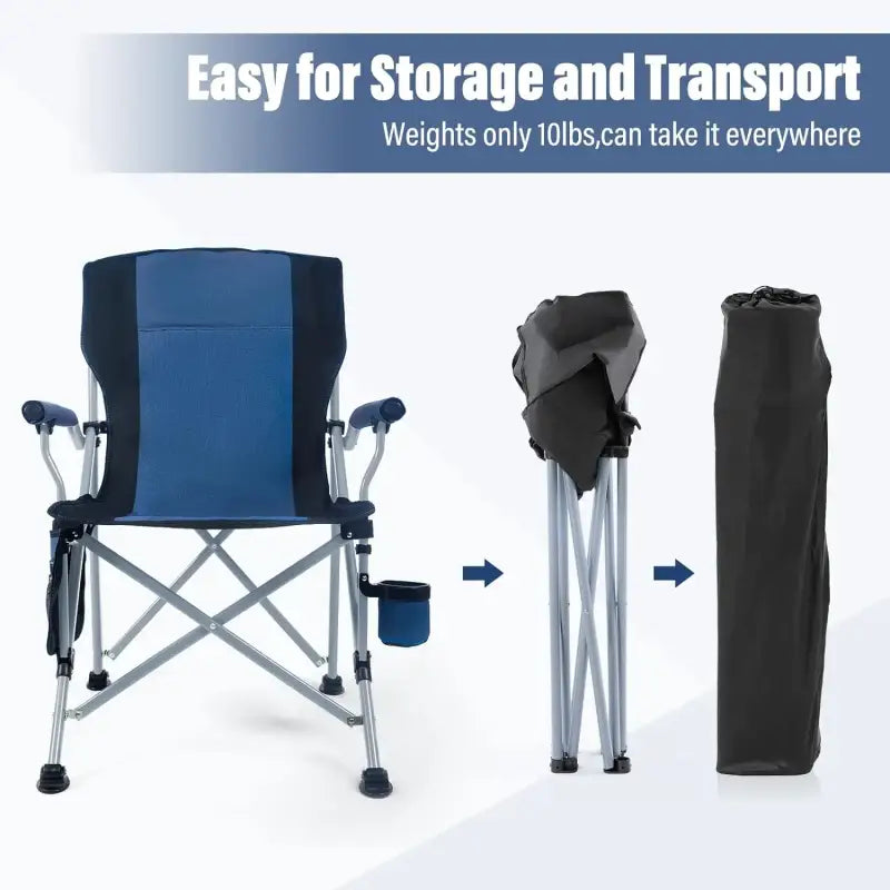 Heavy Duty Folding Camping Chair - Blue - 折叠椅