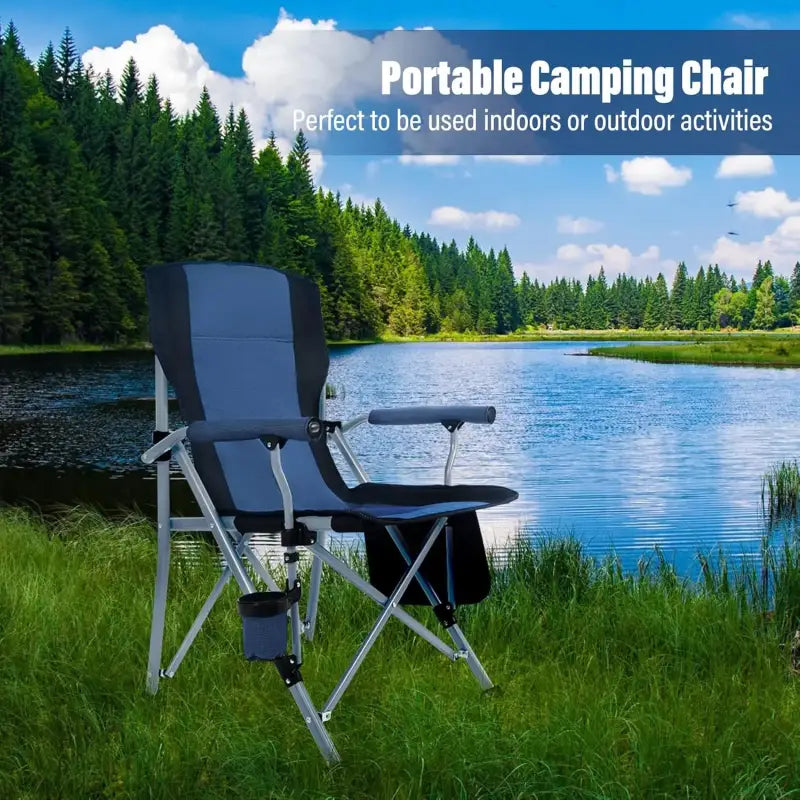 Heavy Duty Folding Camping Chair - Blue - 折叠椅