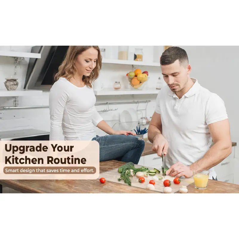 Acrylic Cutting Board with Scrap Bin: Non-Slip Design & Counter Lip (17"x13.2") - Take Fire