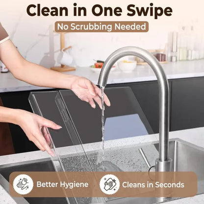 Acrylic Cutting Board with Scrap Bin: Non-Slip Design & Counter Lip (17"x13.2") - Take Fire