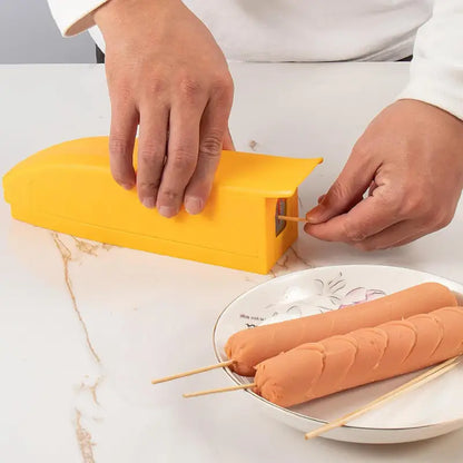 Innovative Hot Dog Slicer for Creating Uniform Hot Dogs and Enhancing Culinary Presentation