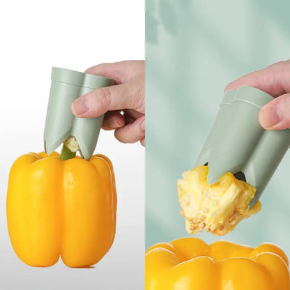 Innovative Pepper Corer with Specially Angled Design for Quick Seed Removal
