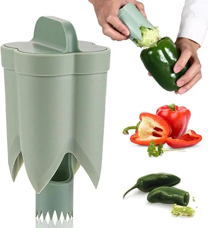 Innovative Pepper Corer with Specially Angled Design for Quick Seed Removal