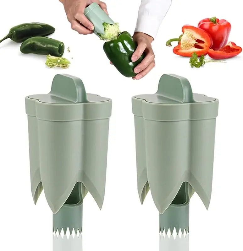 Innovative Pepper Corer with Specially Angled Design for Quick Seed Removal