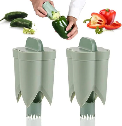 Innovative Pepper Corer with Specially Angled Design for Quick Seed Removal