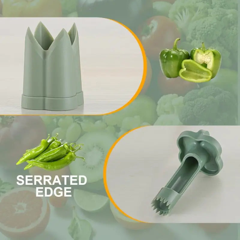 Innovative Pepper Corer with Specially Angled Design for Quick Seed Removal