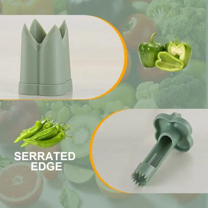 Innovative Pepper Corer with Specially Angled Design for Quick Seed Removal