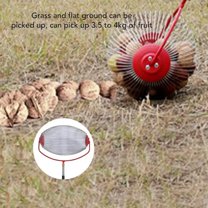 Acorn Picker Roller: 44.7" 3-Section Gatherer for Nuts & Golf Balls Outdoor - Take Fire