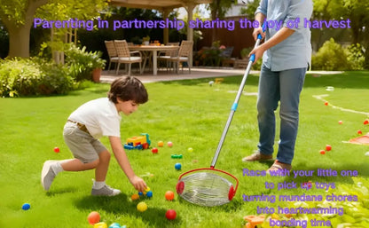 Acorn Picker Roller: 44.7" 3-Section Gatherer for Nuts & Golf Balls Outdoor - Take Fire