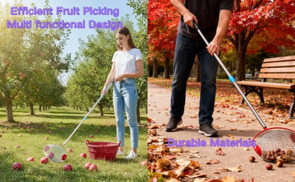 Acorn Picker Roller: 44.7" 3-Section Gatherer for Nuts & Golf Balls Outdoor - Take Fire