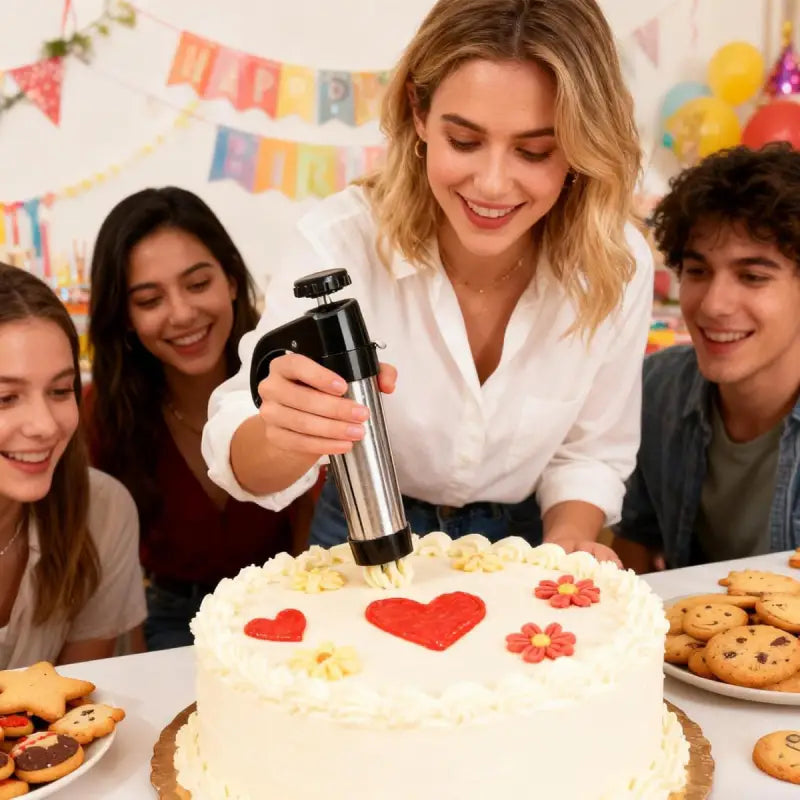 Intuitive Piping Set for Transforming Ordinary Desserts into Professional Decorations