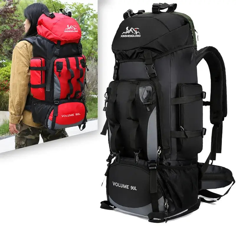 Large Capacity Waterproof Hiking Backpack - 背包