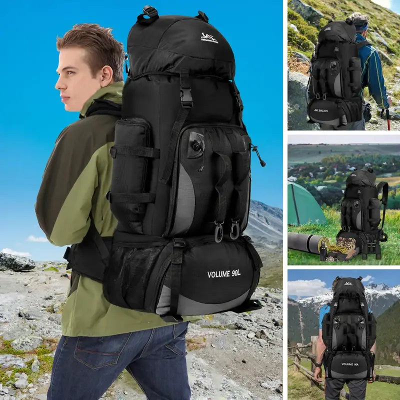 Large Capacity Waterproof Hiking Backpack - 背包