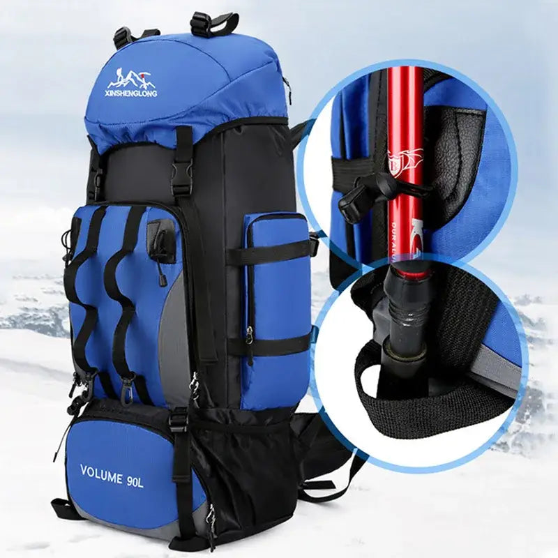 Large Capacity Waterproof Hiking Backpack - 背包