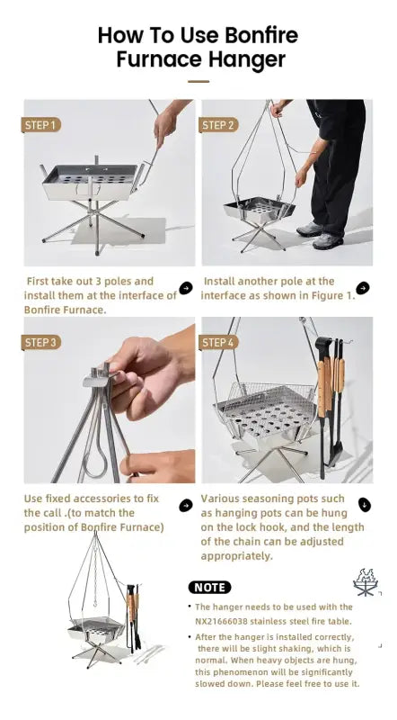 MOBI GARDEN Portable Bonfire Campfire Pit - Campfire Pit