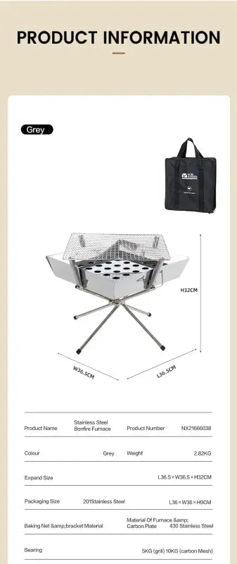 MOBI GARDEN Portable Bonfire Campfire Pit - Campfire Pit