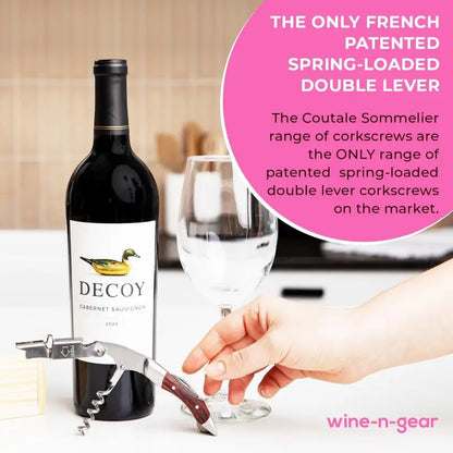 Spring-Loaded Corkscrew: French Patented Double Lever for Effortless Wine Opening - Take Fire