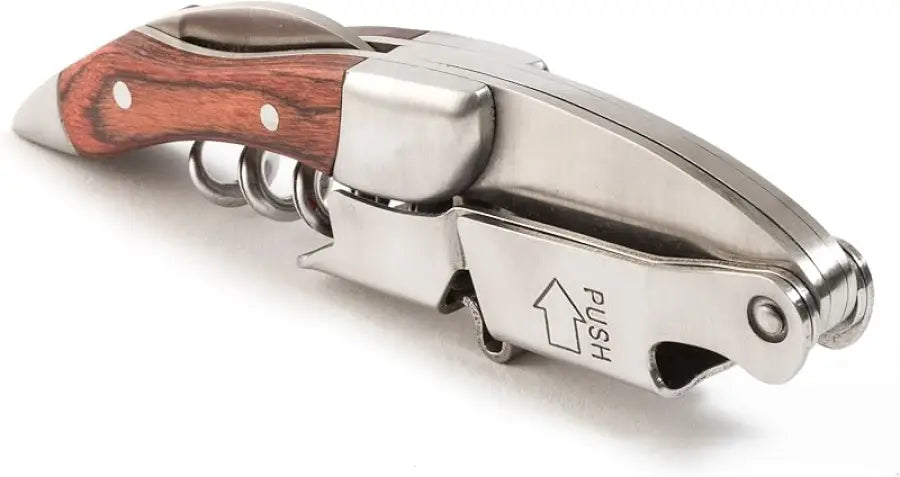 Spring-Loaded Corkscrew: French Patented Double Lever for Effortless Wine Opening - Take Fire
