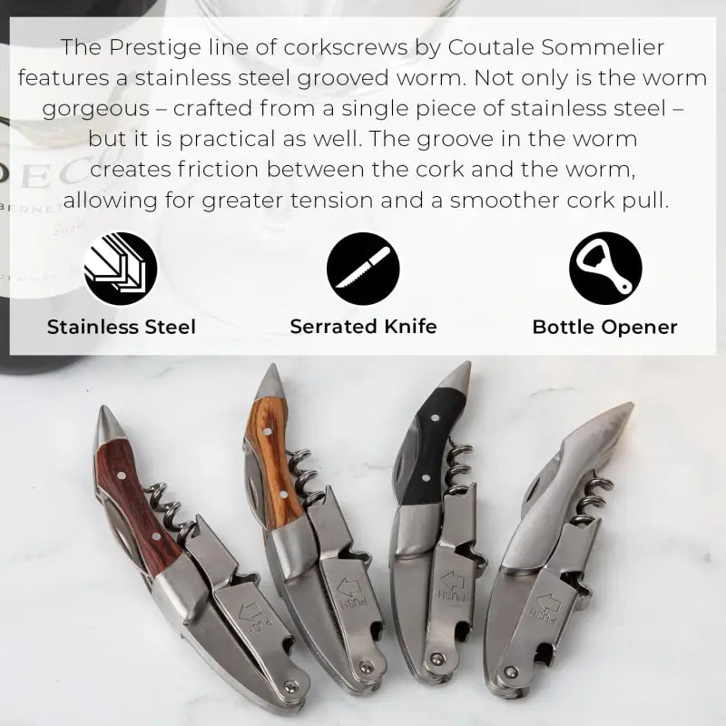 Spring-Loaded Corkscrew: French Patented Double Lever for Effortless Wine Opening - Take Fire