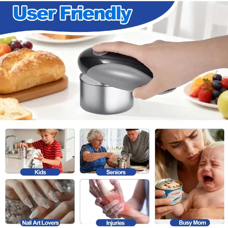 Redefine Kitchen Convenience with a Rechargeable Electric Can Opener Featuring Thoughtful Accessibility