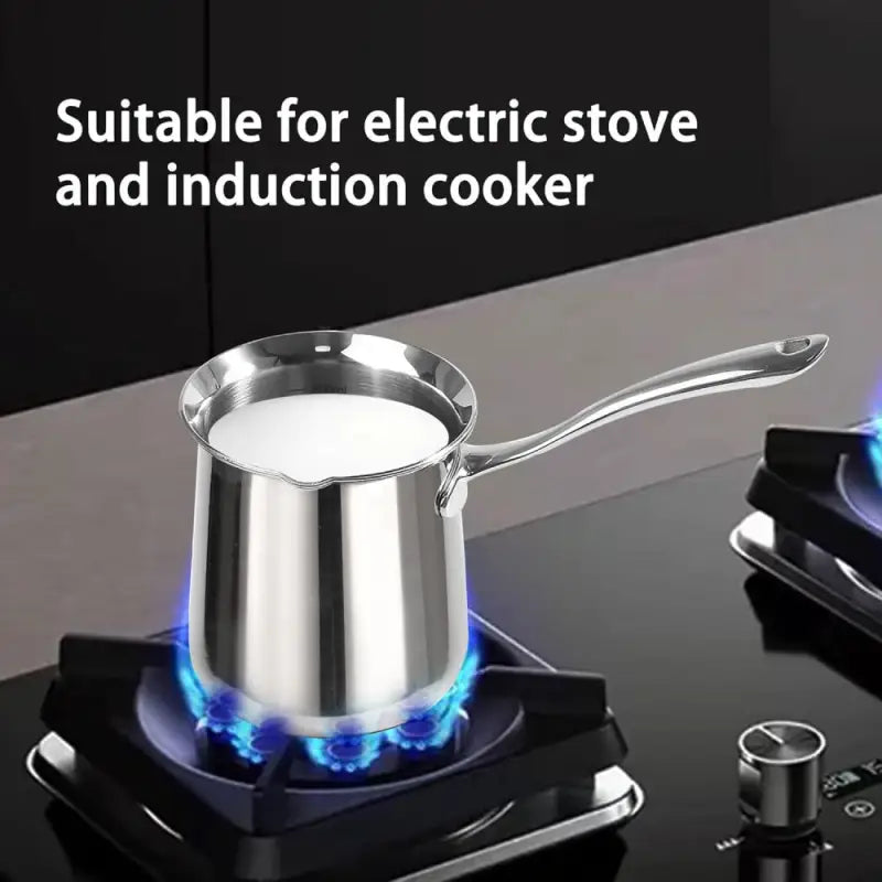 Turkish Coffee Pot: SUS304 Stainless Steel Briki for Greek & Arabic Coffee (20oz) - Take Fire