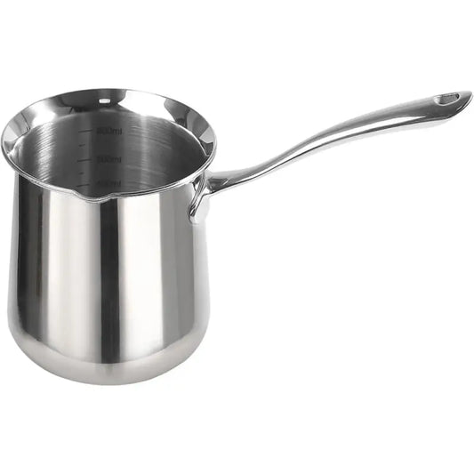 Turkish Coffee Pot: SUS304 Stainless Steel Briki for Greek & Arabic Coffee (20oz) - Take Fire