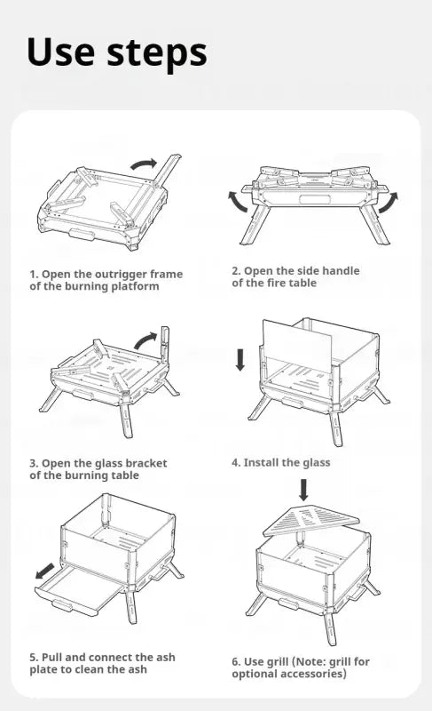 Stainless Steel Camping Fire Rack