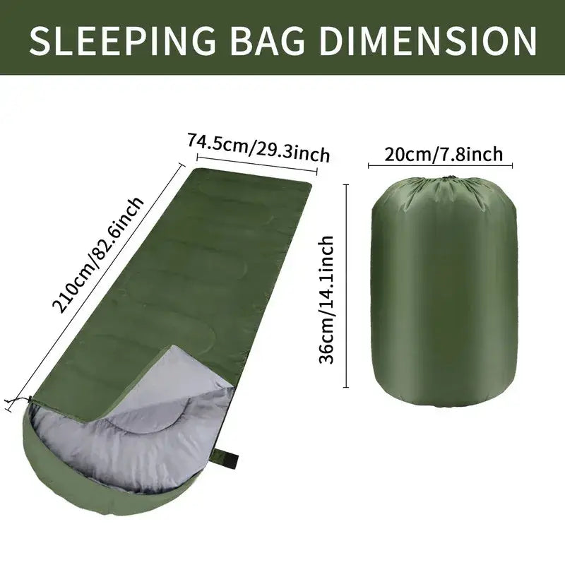 Ultralight Waterproof 4-Season Envelope Sleeping Bag - 睡袋