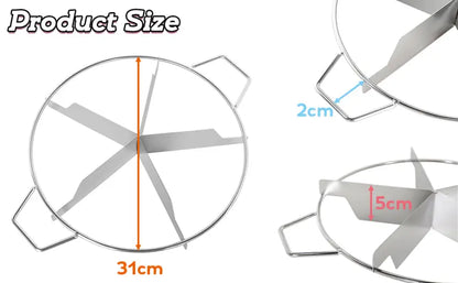 Stainless Steel Pie Cutter: 10-Slice Design for Pizza, Cookies & Pastries - Take Fire