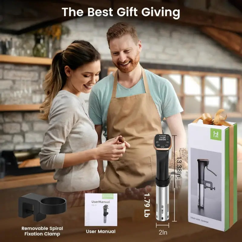 Smart Sous Vide Circulator: WiFi Control & Ultra Quiet Stainless Steel Design with Recipes - Take Fire