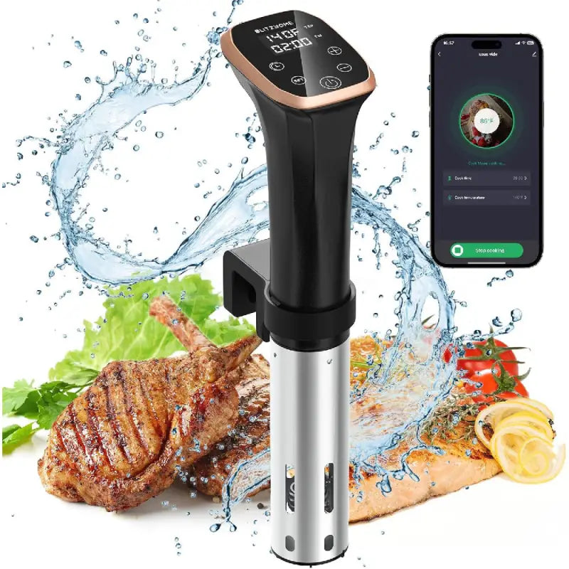 Smart Sous Vide Circulator: WiFi Control & Ultra Quiet Stainless Steel Design with Recipes - Take Fire